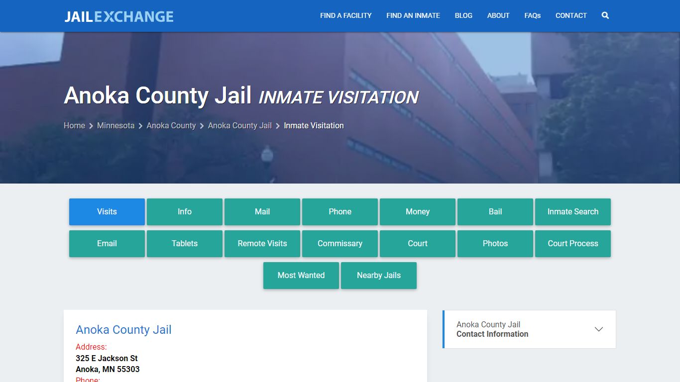 Inmate Visitation - Anoka County Jail, MN - Jail Exchange