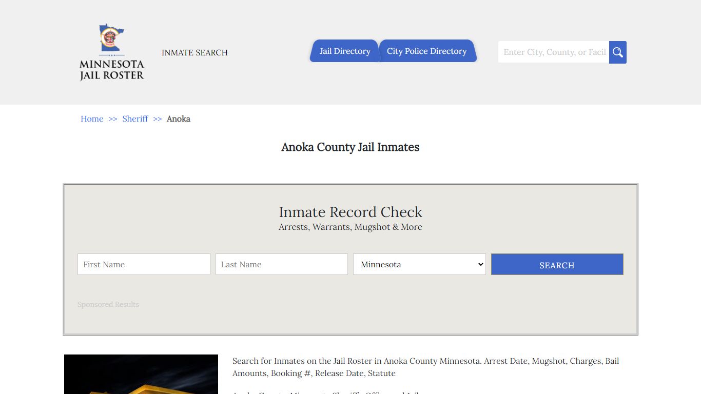 Anoka County Jail Inmates | Jail Roster Search
