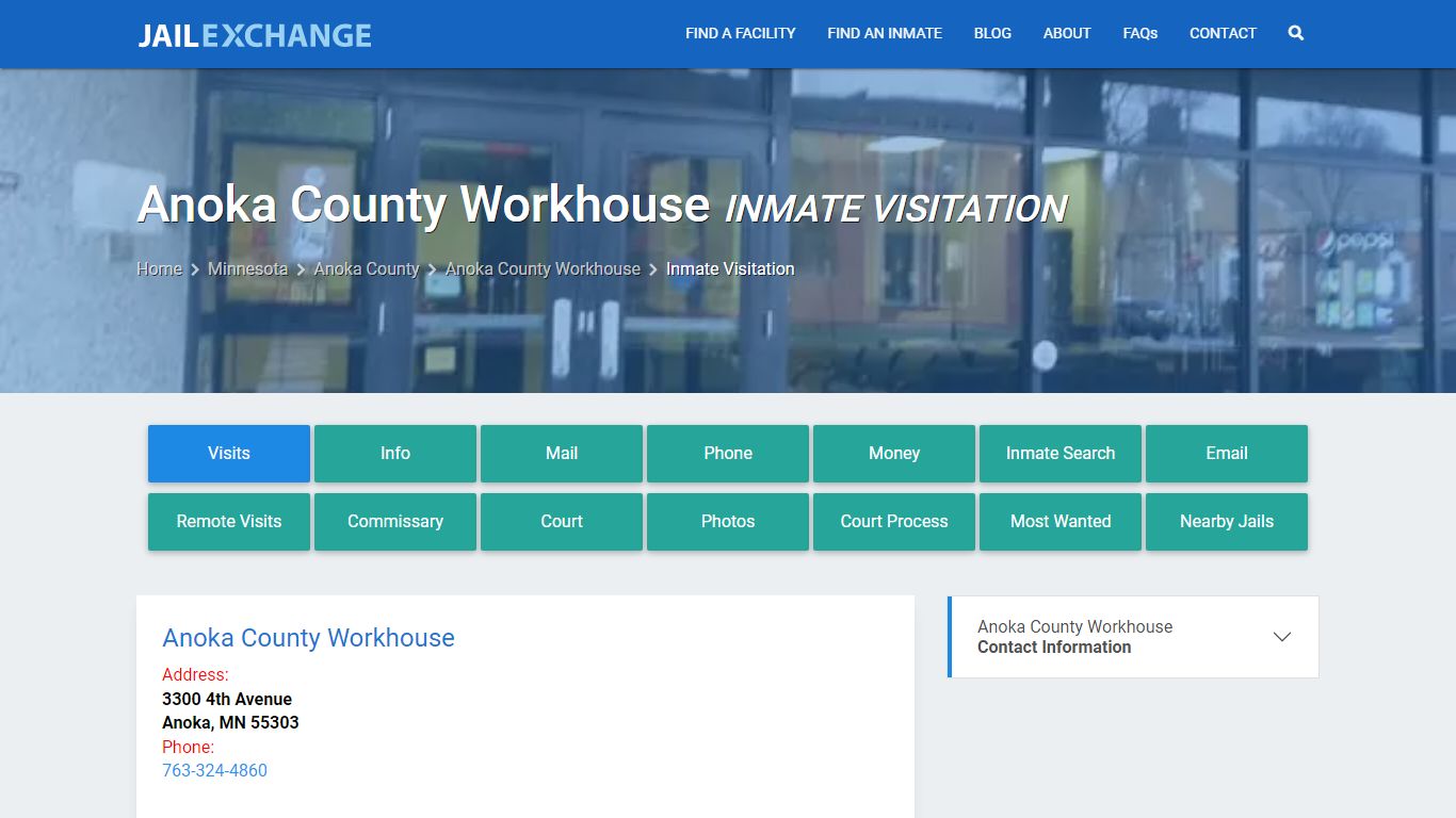 Inmate Visitation - Anoka County Workhouse, MN - Jail Exchange